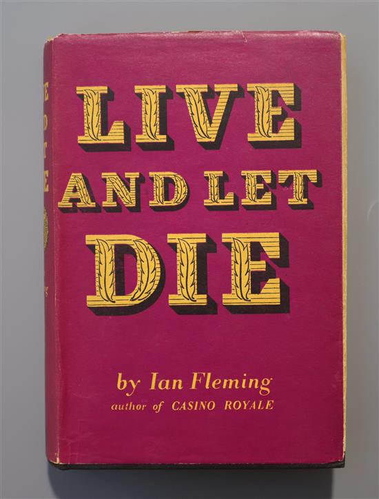 Fleming, Ian - Live and Let Die, 2nd impression (4), 240pp including half title, dj, cr.8vo, Cape 1954, Gilbert